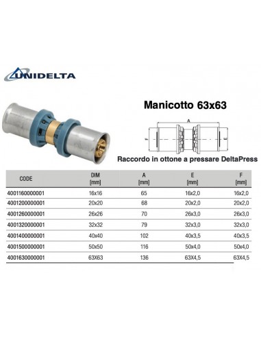 MANICOTTO DIAMETRO 63mm