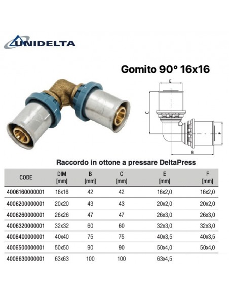 GOMITO 90' INTERMEDIO D.16mm