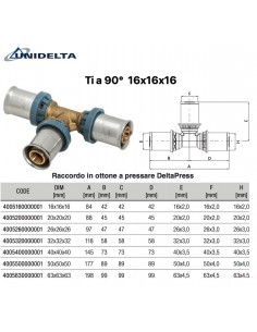 TEE 90' INTERMEDIO 16X16X16