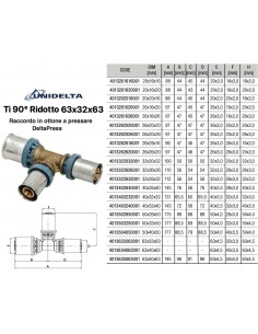 REDUZIERTES MITTELSTÜCK D.63x32x63mm